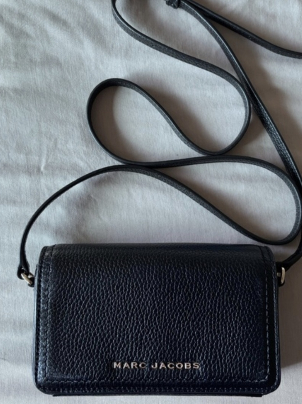 Marc Jacobs Black Pebbled Leather Mini Crossbody